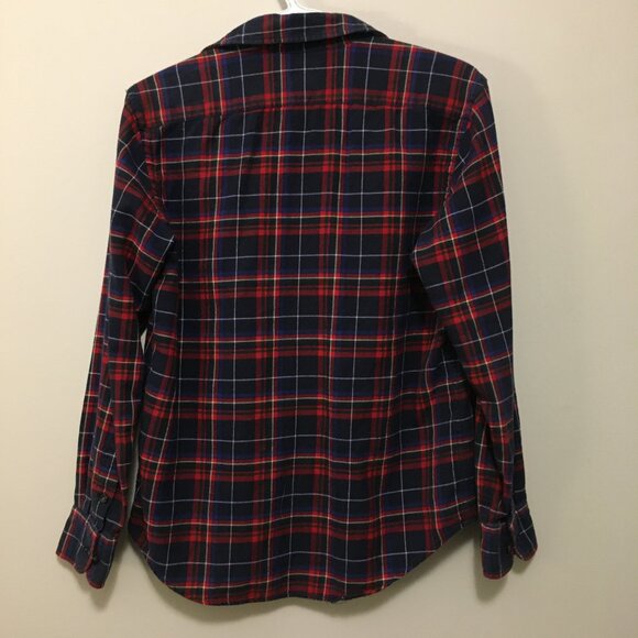 Ralph Lauren Crested Plaid 100% Cotton Flannel Button Down Shirt - Picture 3 of 15